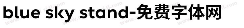 blue sky stand字体转换